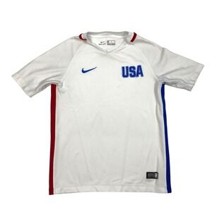 Nike‎ Team USA 2016 Soccer Jersey Youth Size M Football Kit White